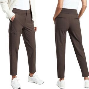 Athleta Brown Ankle Wander Hybrid Pants Size 12 - fit like a size 10